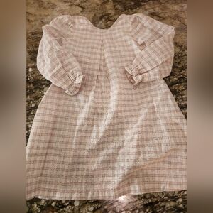 Plaid Pink and White Kids Dress